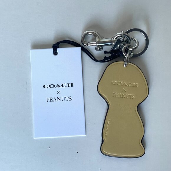 Coach x Peanuts Charlie Brown Leather Bag Charm Keychain CBG59 2025 Anniversary - Picture 7 of 8